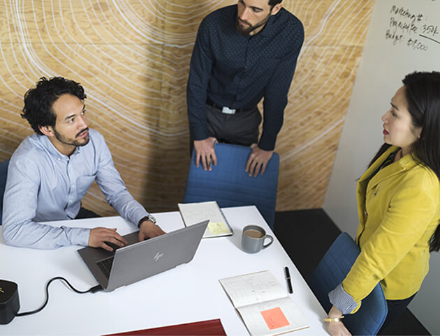 technology professionals meeting about a project